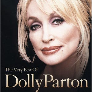 May include: A square music album cover featuring a portrait of Dolly Parton with blonde hair against a black background. The text The Very Best Of Dolly Parton is printed in a gold serif font at the bottom of the image, centered on the dark area.