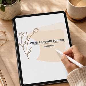 Work & Growth Digital Planner | Daily • Weekly • Monthly | Project Management, Career Growth and Goal Tracking | PDF Planner