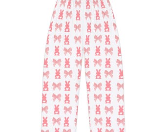 Pink Bunny & Bow Repeat Pajama Pants | All-Over Print