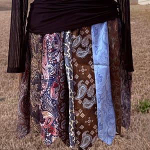 Twirly Drawstring Waist Necktie Skirt