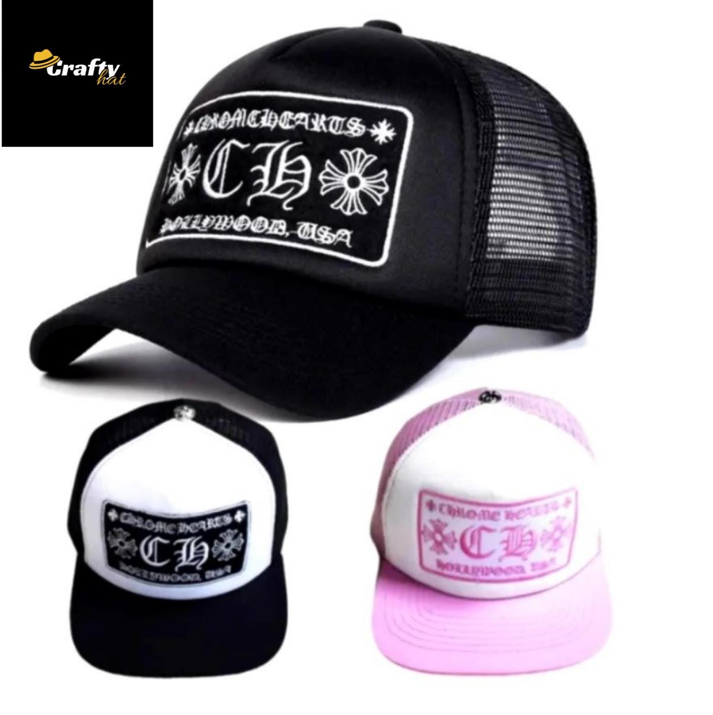 Chrome Hearts Ch Trucker Hat - Etsy