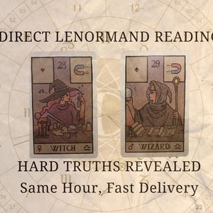 Direkt Lenormand 5-kortsläsning, Ärlig psykisk kortläsning (PDF)