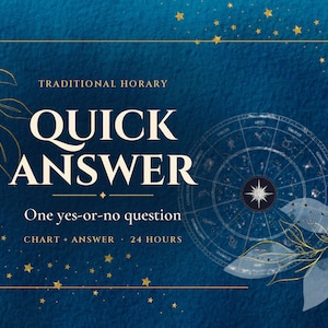 Lectura rápida de astrología horaria / Una pregunta de sí o no / Método tradicional de William Lilly / Carta astral + Respuesta breve