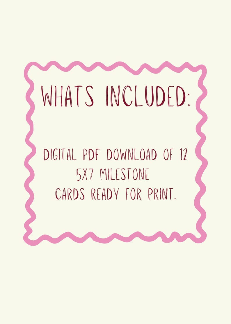 Printable Baby Monthly Milestone Cards | Digital Download Milestone ...