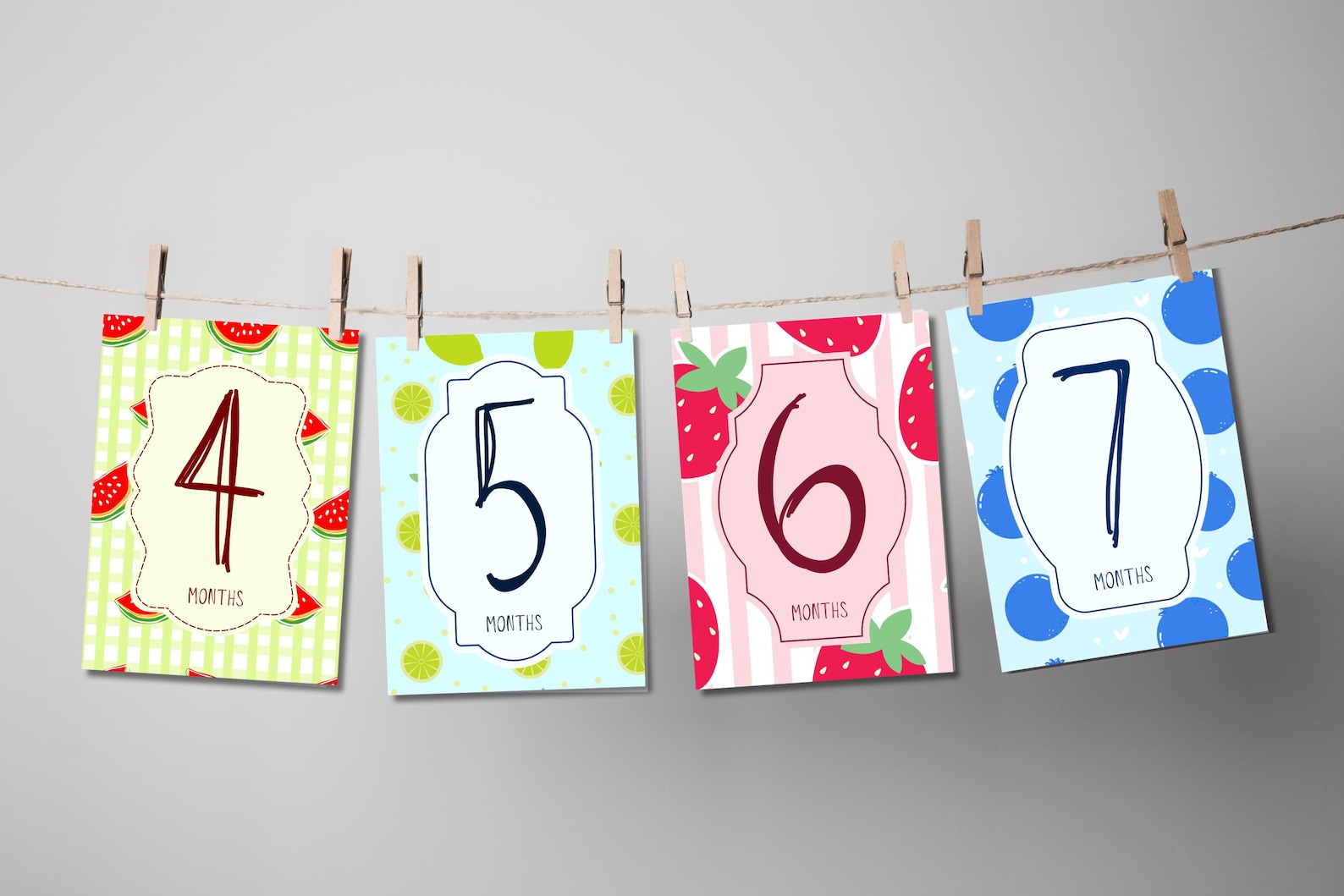 Printable Baby Monthly Milestone Cards | Digital Download Milestone ...