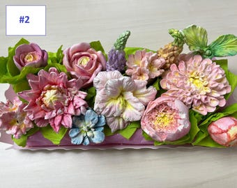 Handmade Marshmallow Flowers – Zefir box 11x4in