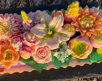 Handmade Marshmallow Flowers – Zefir box 11x4in