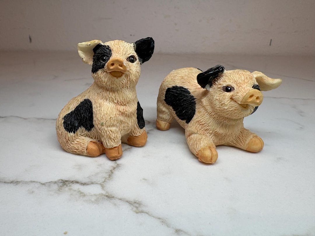Stone Critters Line Playful Pigs - Etsy