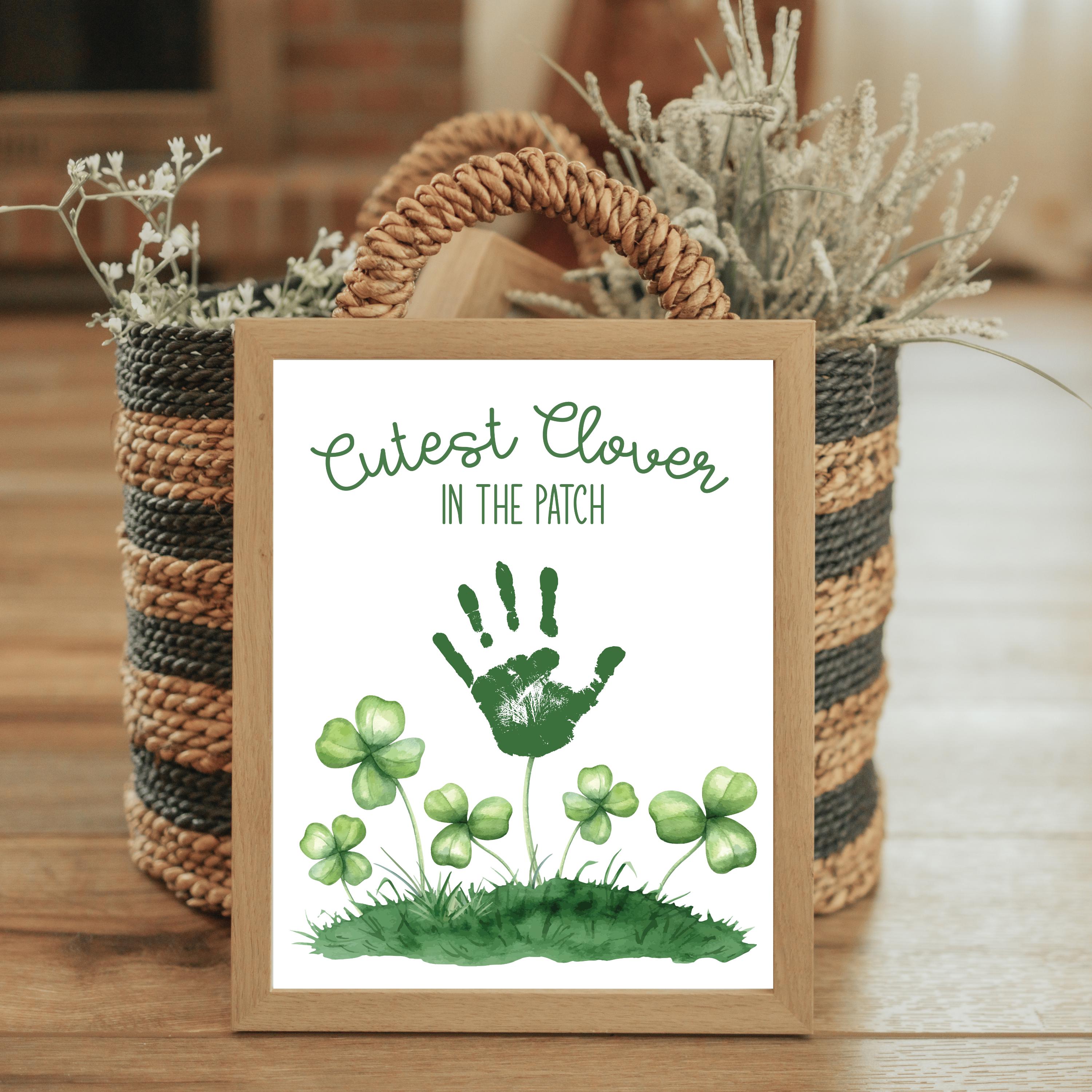 Printable St Patrick's Day Handprint Craft: Cutest Clover in the Patch ...