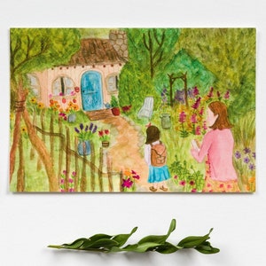 Maison de Miss Honey | Carte postale d'art aquarelle