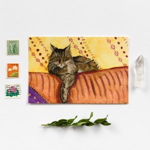 Queen-Kitty | Aquarell Kunst Postkarte