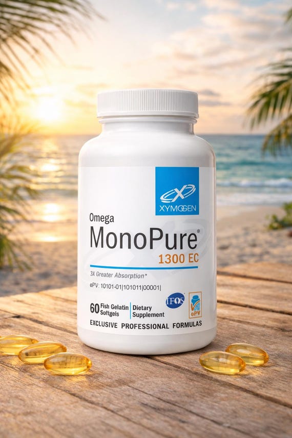 XYMOGEN Omega MonoPure 1300 EC – Omega-3 Fish Oil, 60 Softgels