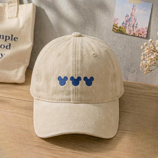 Minimalist Mouse Ears Hat, Disney Trip Hats, Matching Family Disney Caps