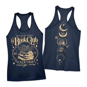 House of Wind Book Club Tank Top, Fantasy Reader Workout Racerback, Dark Academia Summer Vneck