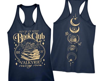 House of Wind Book Club Tank Top, Fantasy Reader Workout Racerback, Dark Academia Summer Vneck