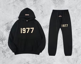 Trainingspak Essentials 1977 | Streetwear-hoodie en -joggingbroek voor heren en dames