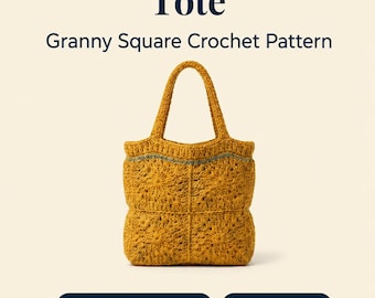Marigold Market Bag Pattern | Granny Square Boho Bag (PDF Download)