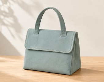 Insulated Lunch Tote Sewing Pattern | Beginner Flap Lunch Bag (PDF Download)