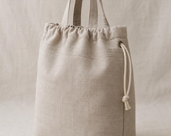 Drawstring Project Bag Sewing Pattern | Knitting Crochet Beginner (PDF Download)