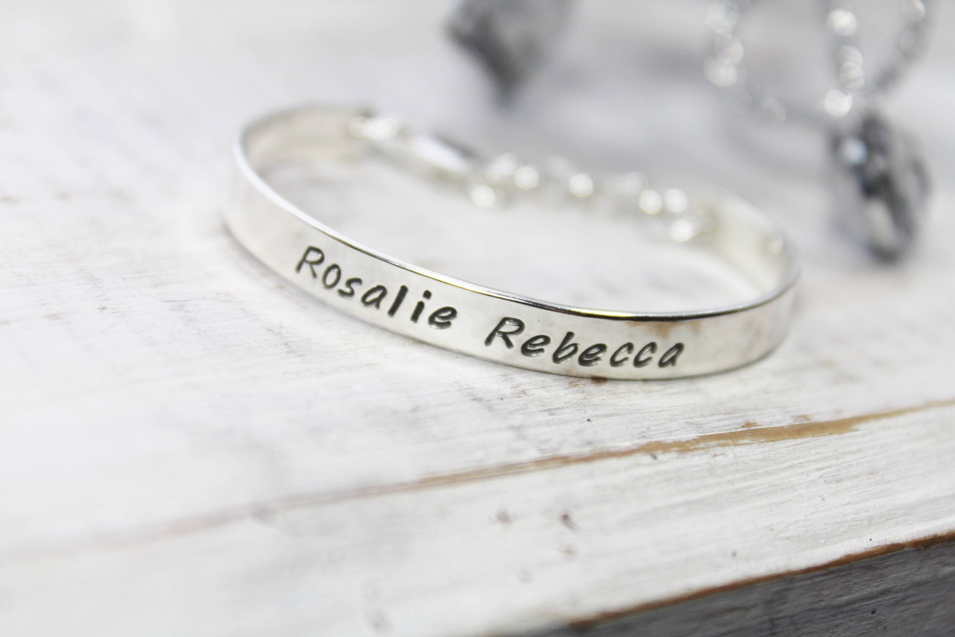 Sterling Silver Baby Cuff Bracelet Hand Stamped Bracelet Etsy