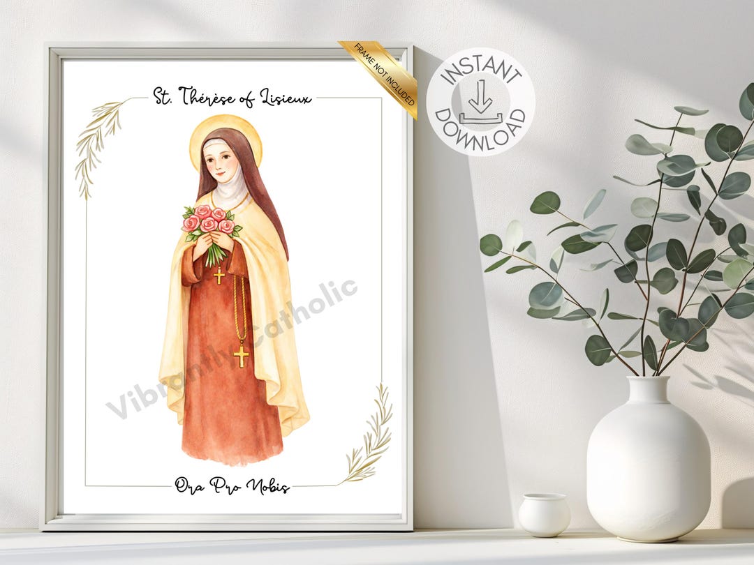 Catholic Saint Therese of Lisieux Printable Wall Art | Confirmation ...