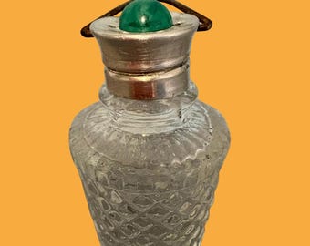 Vintage Mini Glass Aluminum Lantern Salt Shaker