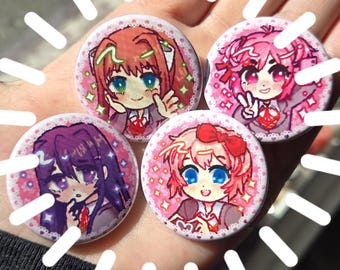 ドキドキ文芸部 || 2インチ アクリルキーチェーンチャーム - Etsy 日本