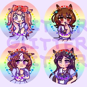 uma musume hübsche Derby | Metall Anstecker | holographisch | Regenbogen thematisiert Bild 13
