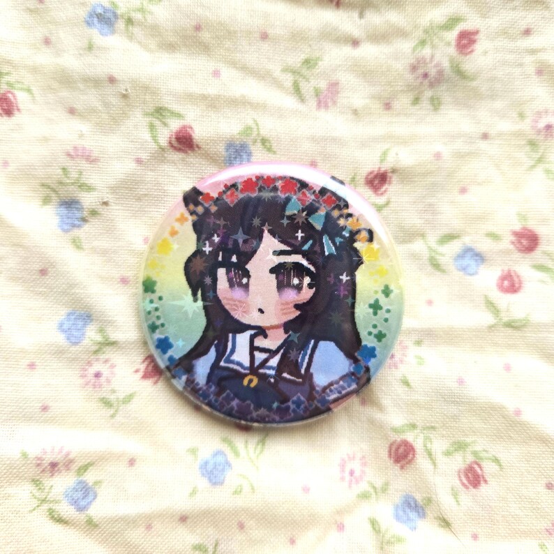 uma musume hübsche Derby | Metall Anstecker | holographisch | Regenbogen thematisiert 8. Mejiro Dober
