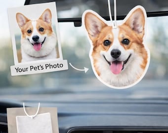 Assainisseur d'air personnalisé pour animaux de compagnie à partir de la photo | Cadeau personnalisé pour voiture pour chien ou chat