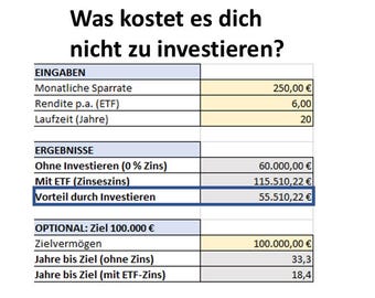ETF & Budget Planner Excel - Piano di risparmio, budget e creazione di ricchezza | Per principianti | Download immediato