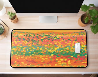 Alfombrilla de escritorio con estampado floral abstracto / Alfombrilla de ratón con diseño de pradera colorida
