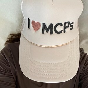 I Love MCPs Embroidered Trucker Hat | AI Developer Gift | Tech Mesh Cap