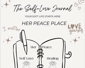 Self Love Journal Printable | 30 Day Self Care & Healing Journal PDF | Daily Wellness Journal | Soft Life Journal