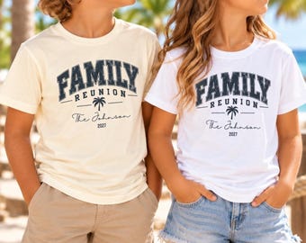 Kids Family Reunion Shirt, Personalized Youth Family Reunion Tee, Custom Family Name Shirt, Matching Family Reunion Outfit, Vintage Kids Tee