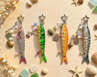 Fish Keychain, Fishing Lure Keychain, Fishing Keychain, Koi Fish Keychain, Matching Fish Keychain, Custom Fishing Keychain