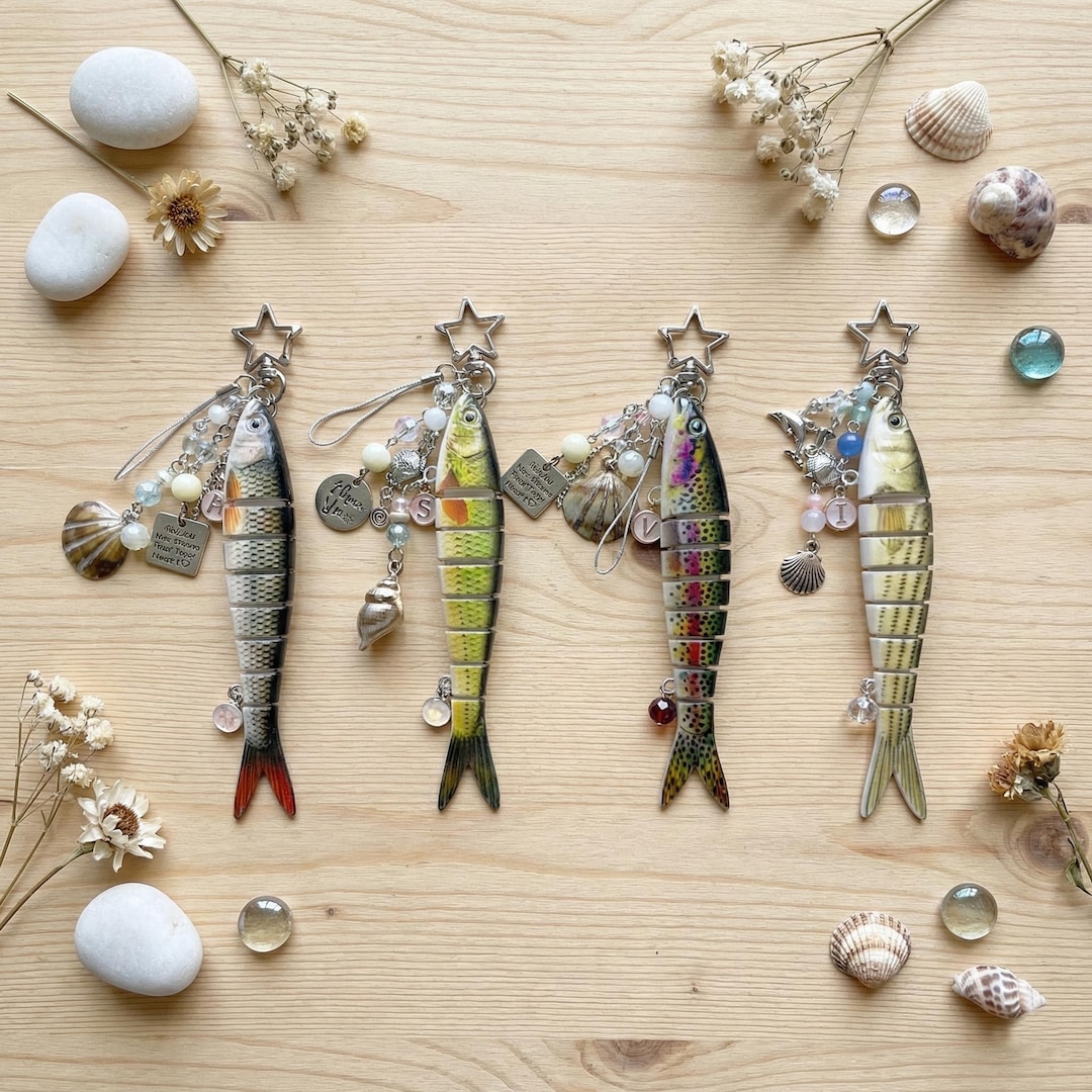 Fish Rope Keychain Fishing Lure Keychains, Personalized Koi Fish Keychain, Fishing ...