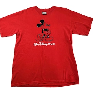 Vtg 90s Mickey Mouse T-Shirt Walt Disney World Shirt 3D Graphic Puff Paint Sz M image 2