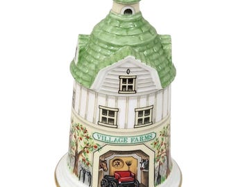 Campana de porcelana vintage de 1993 de la marca Lenox Country, modelo "Village Farms". Sin caja.