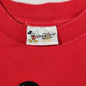 Vtg 90s Mickey Mouse T-Shirt Walt Disney World Shirt 3D Graphic Puff Paint Sz M image 3