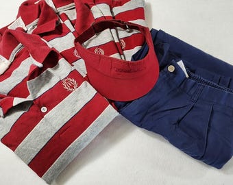 ヴィンテージ 1976 マクドナルド ユニフォーム シャツ：ネイビーブルー