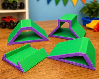 3D Printed Monster Truck Ramp Set, Custom Colors (1:64 Scale)