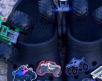 Pingentes para sapatos com tema de Monster Truck impressos em 3D (não de borracha)