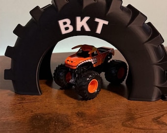 Rampa de túnel de neumáticos BKT a escala 1:64 – Exhibición de monster truck, accesorio de pista impreso en 3D