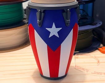 Puerto Rico Conga Drun Can Koozie