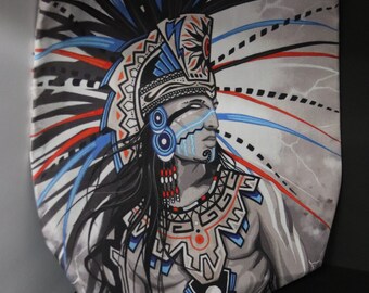 custom tote bag,shoulder bag,fernando perez art,aztec male