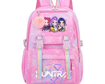 Sac à Dos Scolaire Kpop Demons Hunters - Grande Capacité, Motif Rumi/Mira/Zoey, Pour Fans - 2