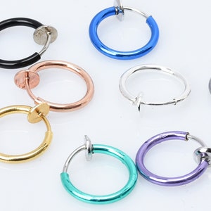 Clip on earring hoops non pierced ears stainless steel Spring earring clip Invisible Clip On Earrings Jewelry Finding 10pcs 102950