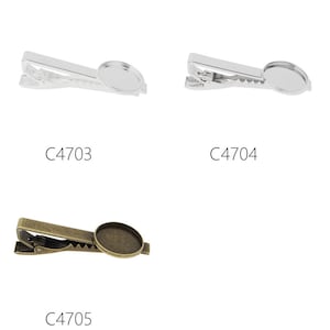 20 STKS gepersonaliseerde dasspeld met ring, stropdasaccessoires, passen op ronde cabochons van 18 mm