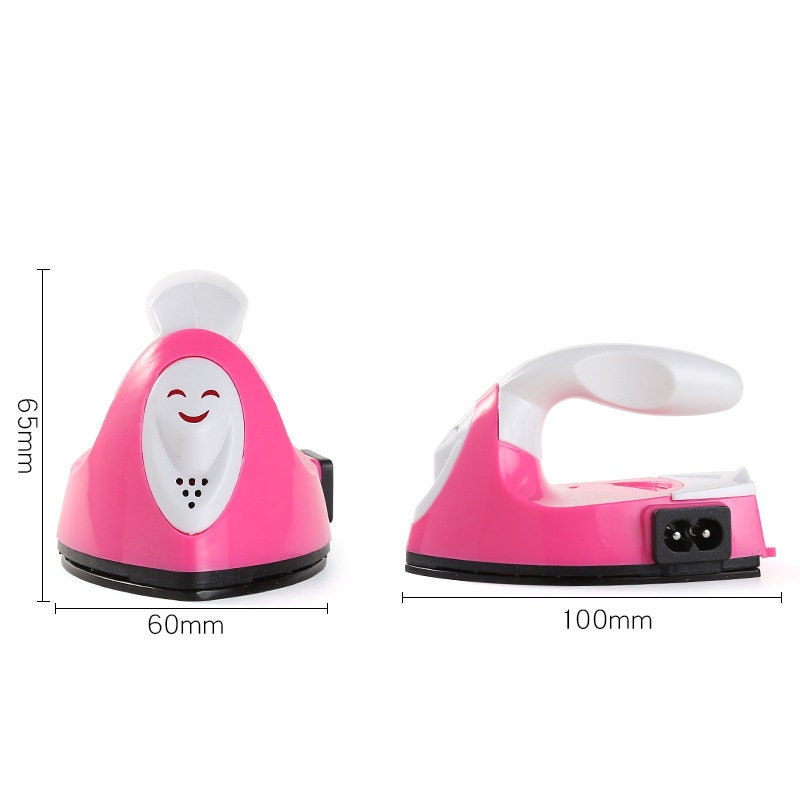 Fer à Repasser Jouet Pour Enfants Bonbela - Mini Fer Électrique Rose Avec Lumière Et Éponge Tournante - Imitation Réaliste - Pour Jeu D'Imitation Filles Et Garçons Dès 3 Ans